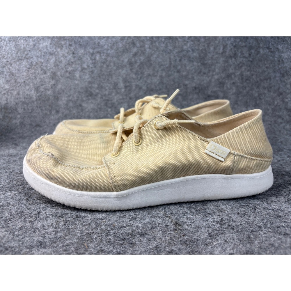 Chaco Paonia Slip On Sneakers Womens Size 8 Yellow Canvas Collapsible Heel Shoes